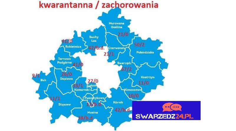 koronawirus powiat poznański gminy