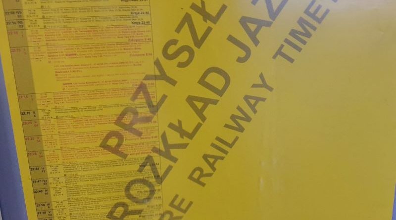 zmiana rozkładu jazdy pociągów