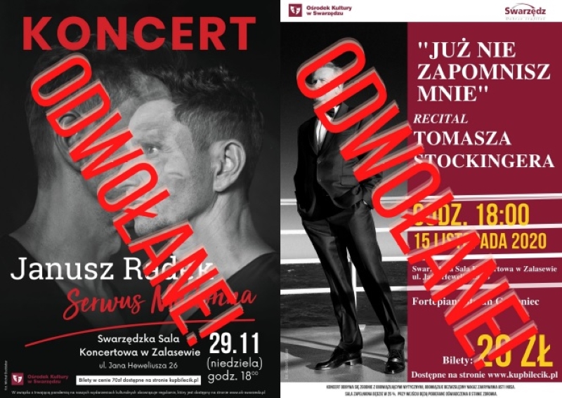 Odwołane koncerty Stockinger Radek