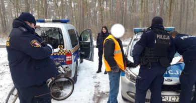 3 promile na rowerze i został zatrzymany