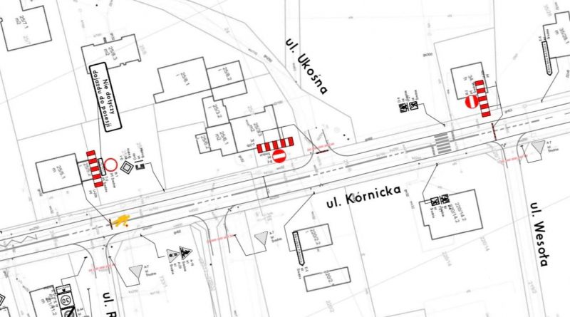 Ulica Kórnicka wyłączona z ruchu