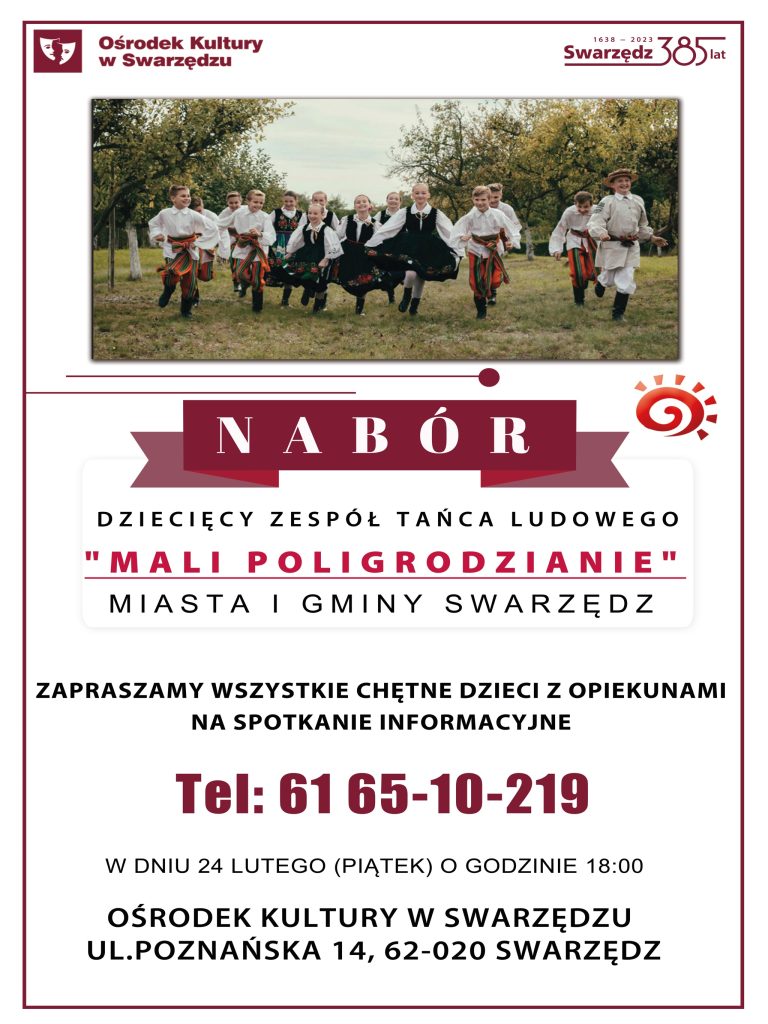 Nabór do dziecięcego zespołu tańca