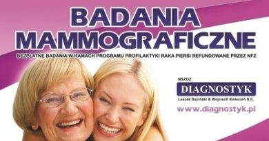 Badania mammograficzne w lipcu