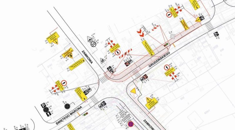 Na skrzyżowaniu Grudzińskiego z Zamkową utrudnienia