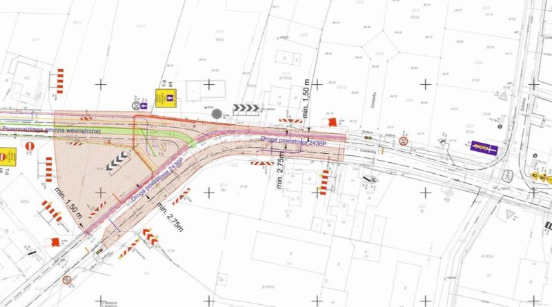 Czasowa organizacja ruchu w Łowęcinie