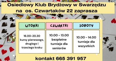 Osiedlowy Klub Brydżowy w Swarzędzu