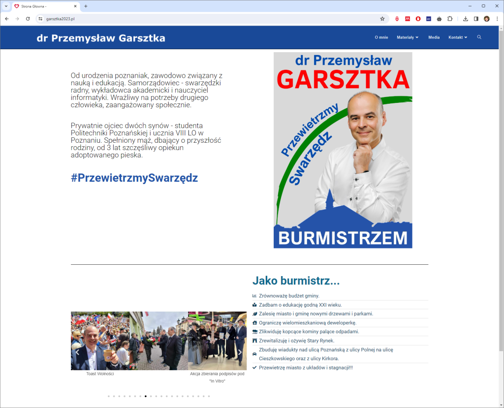 Przemysław Garsztka nie startuje na burmistrza