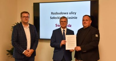 Ulica Sołecka w Jasinie do rozbudowy