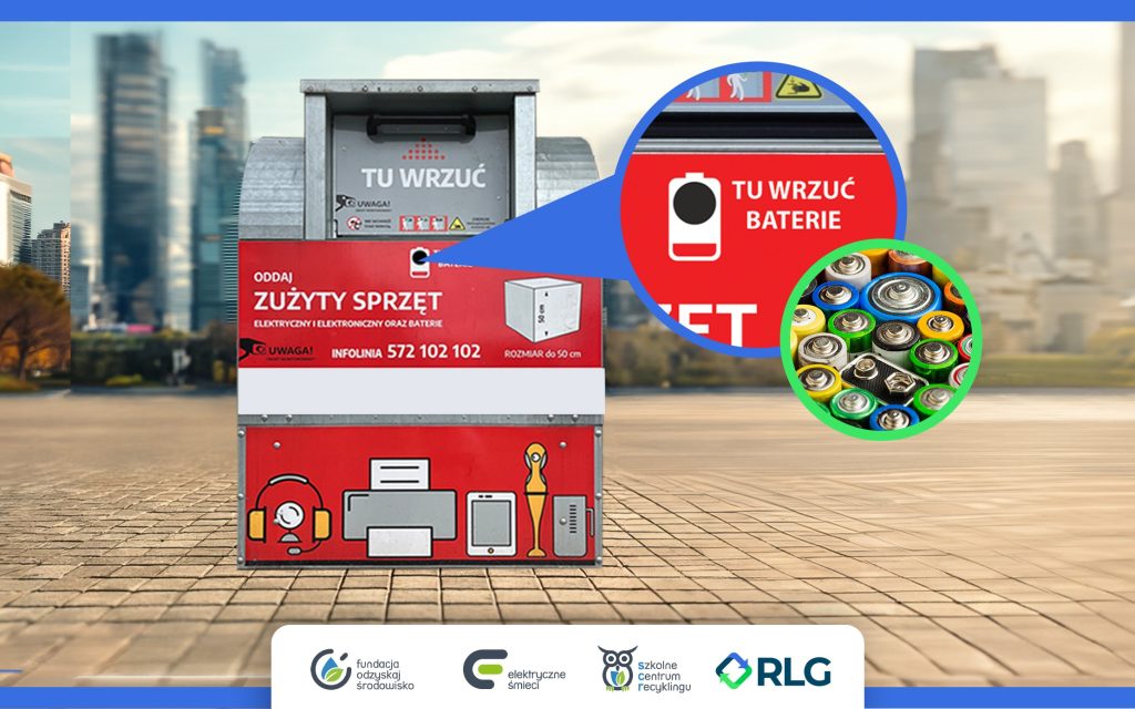 Czerwone pojemniki z pomocą