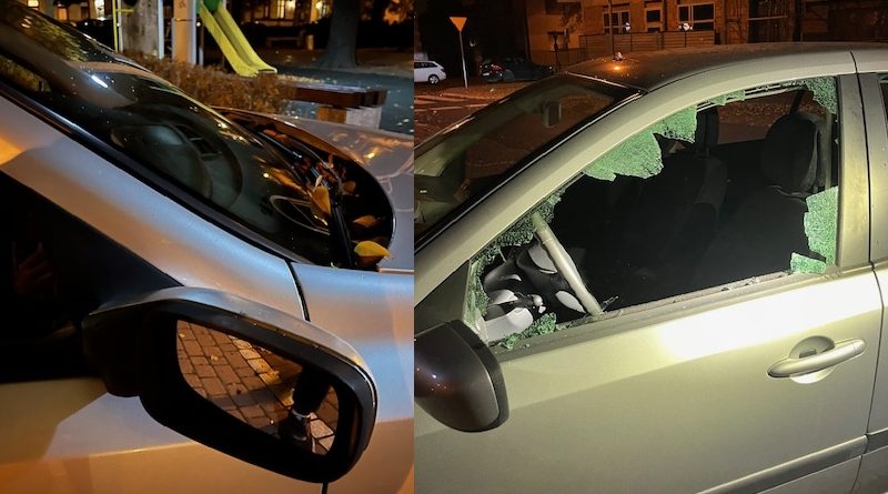 Niszczył samochody na placu Niezłomnych