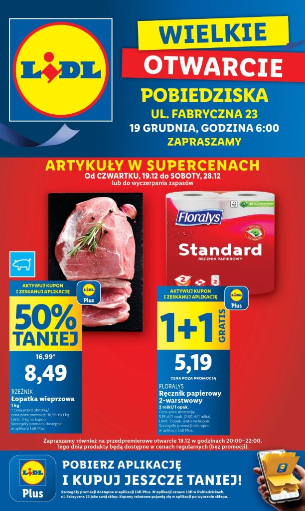 Otwarcie sklepu Lidl w Pobiedziskach