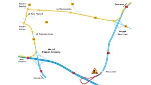 Cały ruch przez Swarzędz - remont węzła na A2 od 17 maja