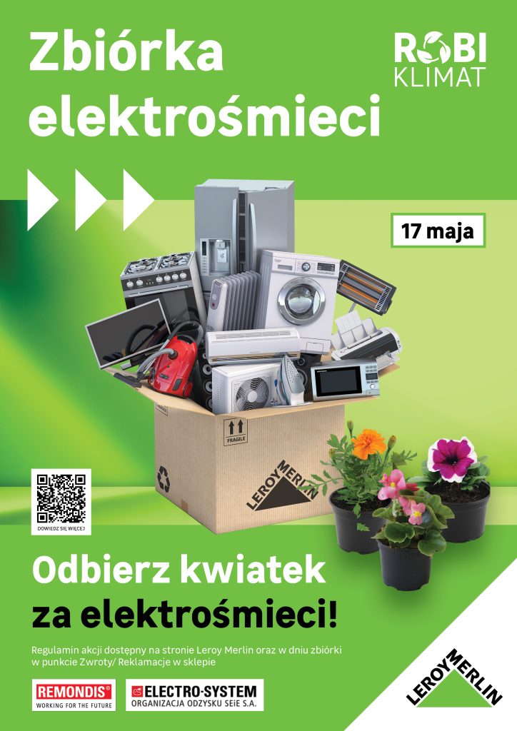 Kwiatek za elektrośmieci w Leroy Merlin Swarzędz