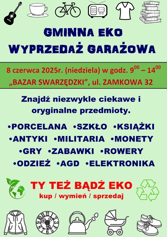 Czerwcowa Gminna Eko Wyprzedaż Garażowa już w niedzielę!