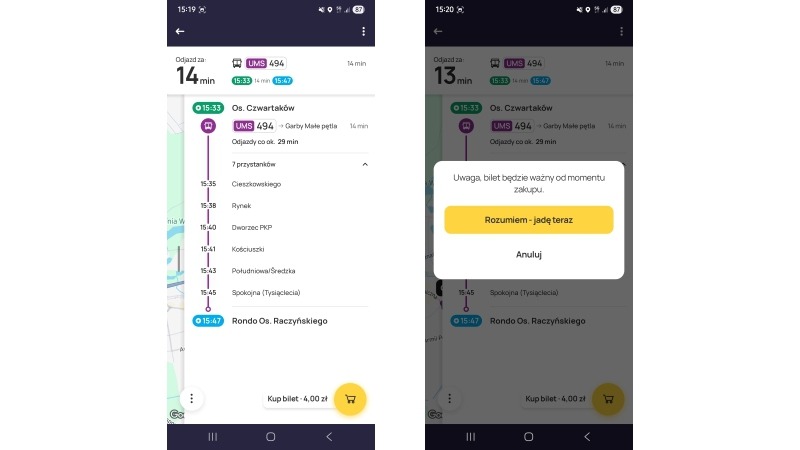 Jakdojade w Swarzędzu: bilety autobusowe też przez aplikację
