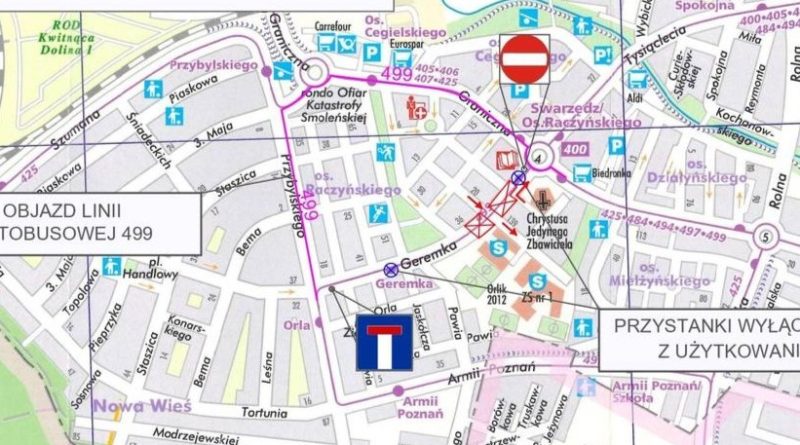 Zamknięcie ulicy Geremka w Swarzędzu do 1 sierpnia