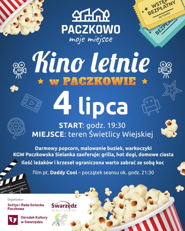 Kino Letnie w Paczkowie - 4 lipca, zabawa już od 19:30 