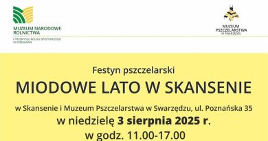 Skansen w Swarzędzu zaprasza na Festyn Pszczelarski