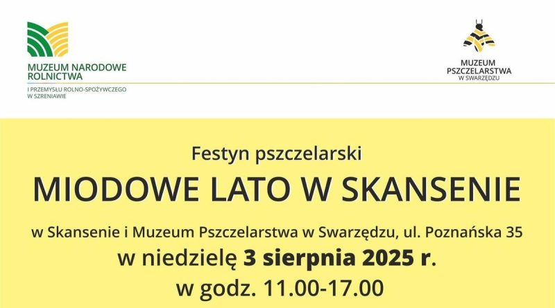 Skansen w Swarzędzu zaprasza na Festyn Pszczelarski