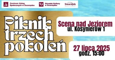 Piknik Trzech Pokoleń 2025 - 27 lipca przy Scenie nad Jeziorem