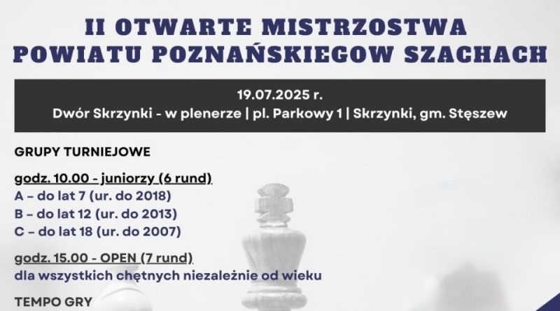 Otwarte Mistrzostwa Powiatu Poznańskiego w szachach - 19 lipca