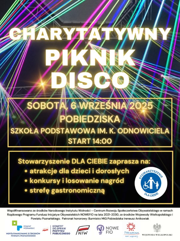 Piknik w stylu disco w Pobiedziskach – charytatywna zabawa