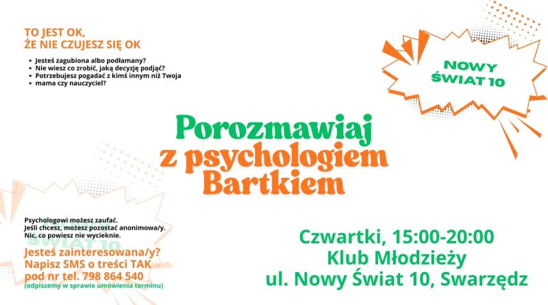 Psycholog w Klubie Młodzieży