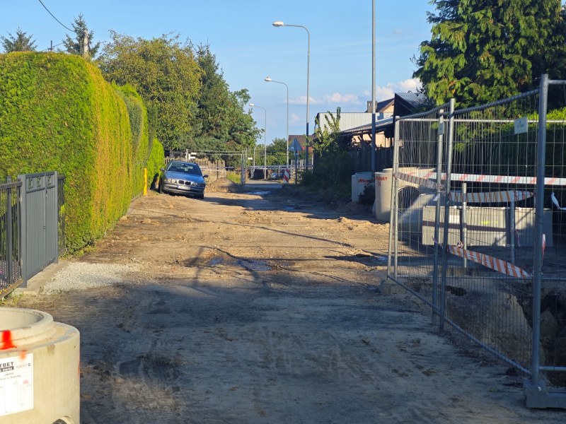 W Paczkowie trwa przebudowa ulicy Braterskiej