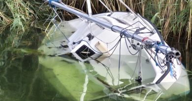 Zatonął jacht na Jeziorze Lednica
