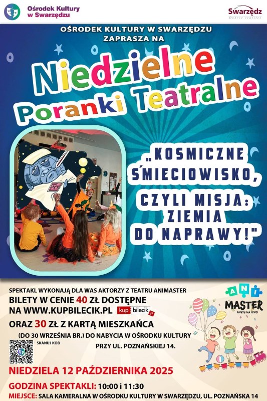 Kosmiczne Śmieciowisko: spektakl dla najmłodszych w Swarzędzu