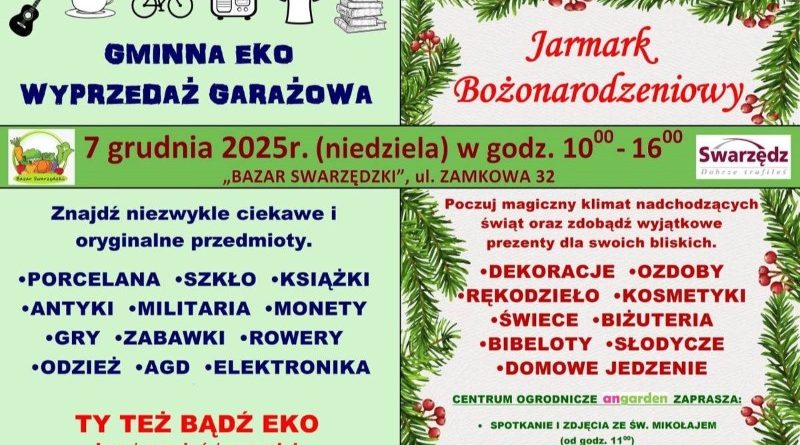 Jarmark Bożonarodzeniowy na Bazarze Swarzędzkim już 7 grudnia