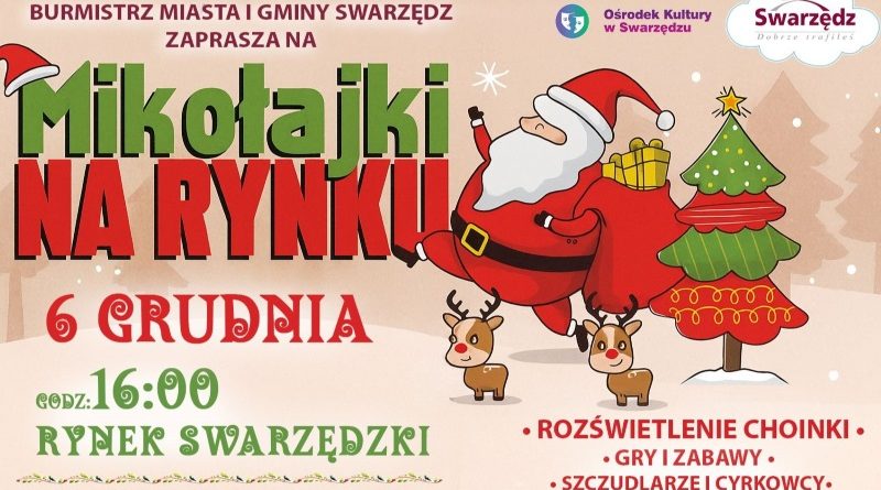Spotkanie z Mikołajem na swarzędzkim rynku 6 grudnia