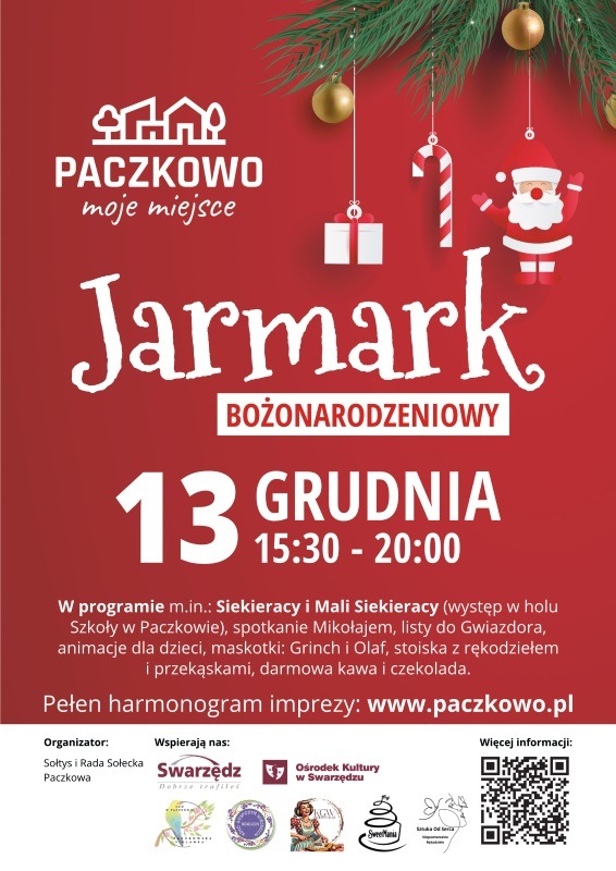 Jarmark Bożonarodzeniowy – Mikołajki w Paczkowie - 13 grudnia