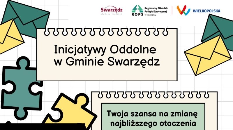 Inicjatywy oddolne w gminie Swarzędz – nabór projektów od lutego
