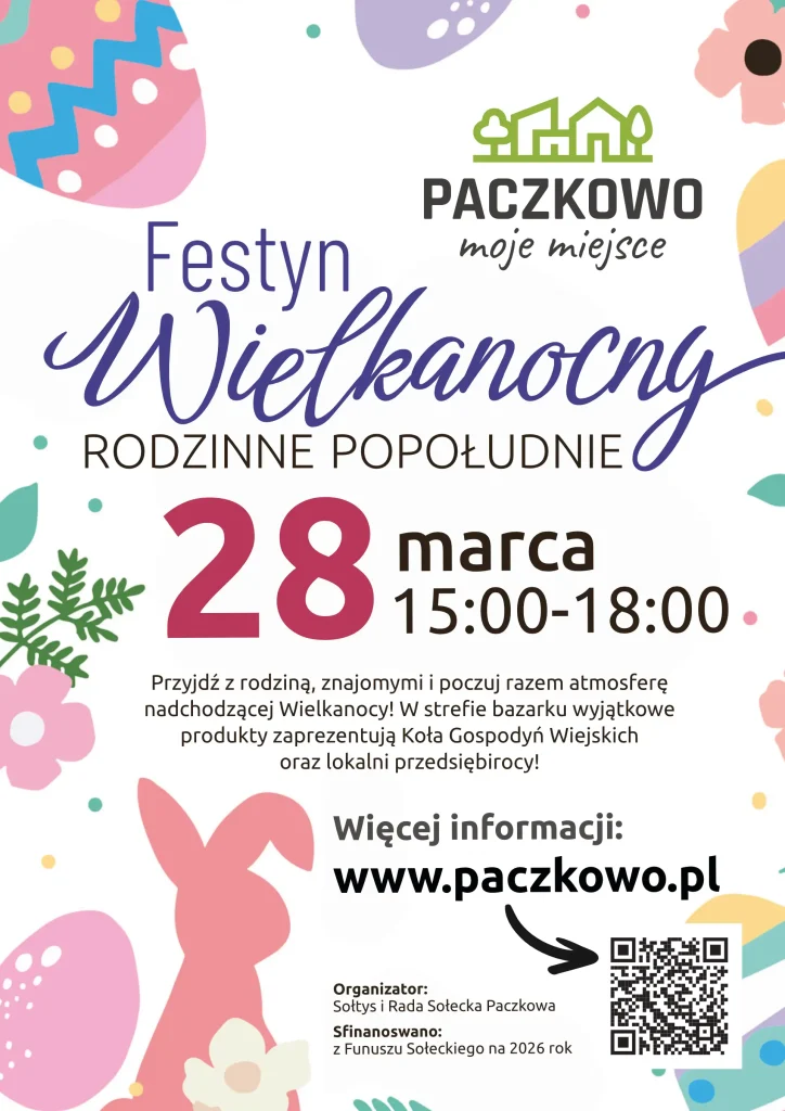 Festyn Wielkanocny: rodzinne popołudnie i Bazarek w Paczkowie