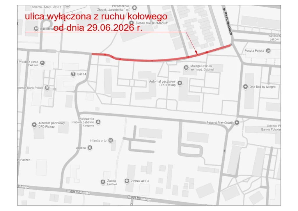 Przebudowa ulic na Dąbrowszczaków - rusza od 29 czerwca