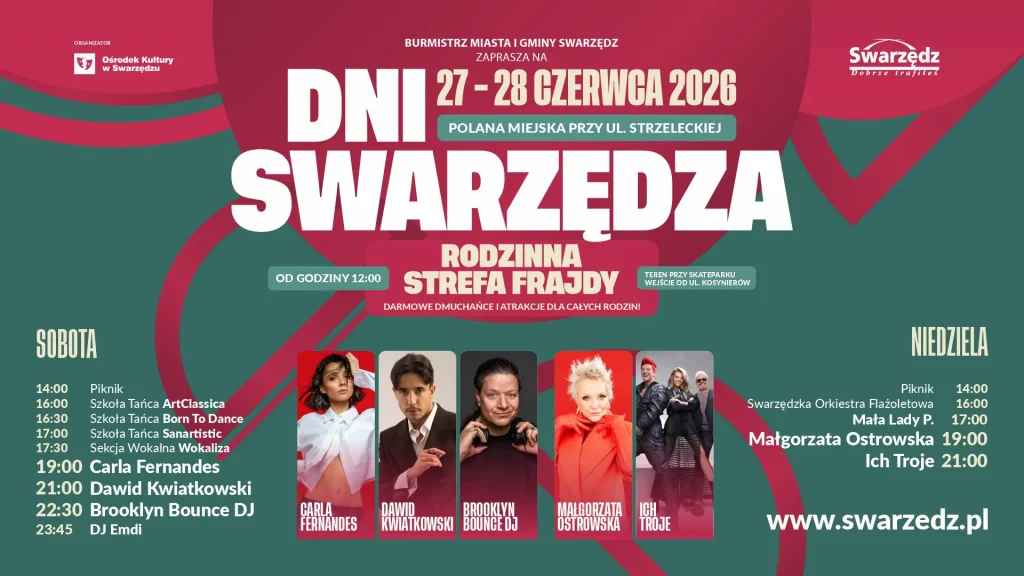 Dni Swarzędza 2026. Znamy gwiazdy i program