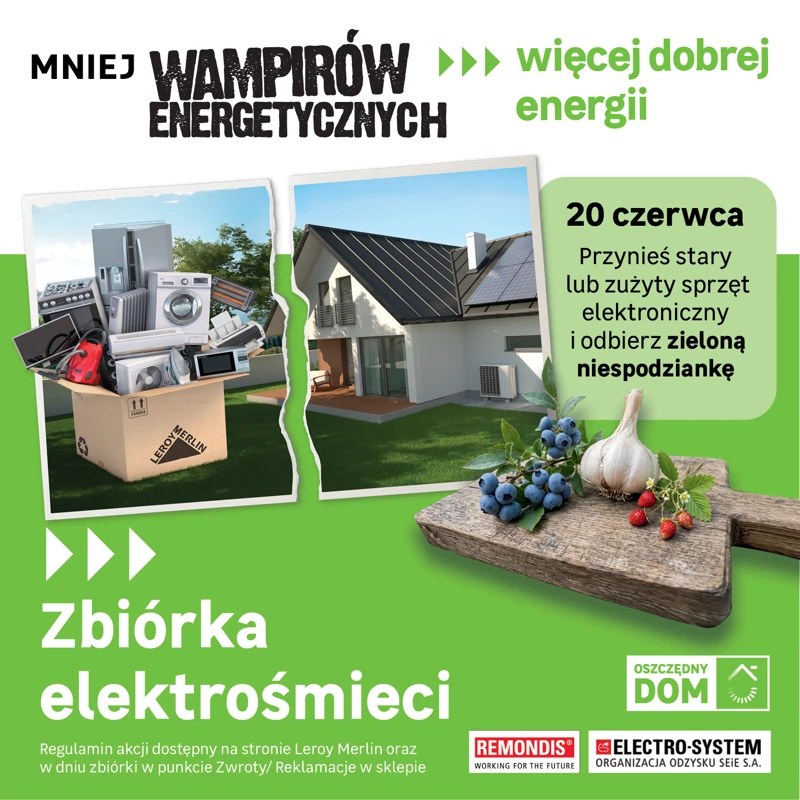 Zbiórka elektrośmieci w Leroy Merlin w Swarzędzu: wymień sprzęt na krzewy