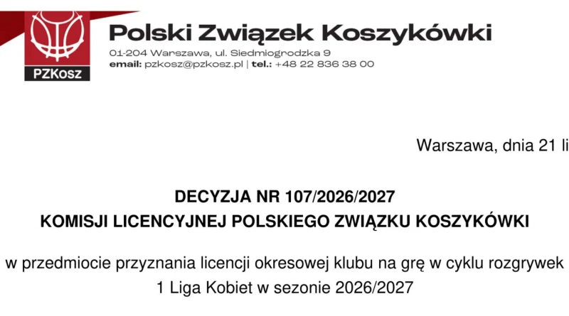 Lider Swarzędz zagra w 1LK w sezonie 2026/27