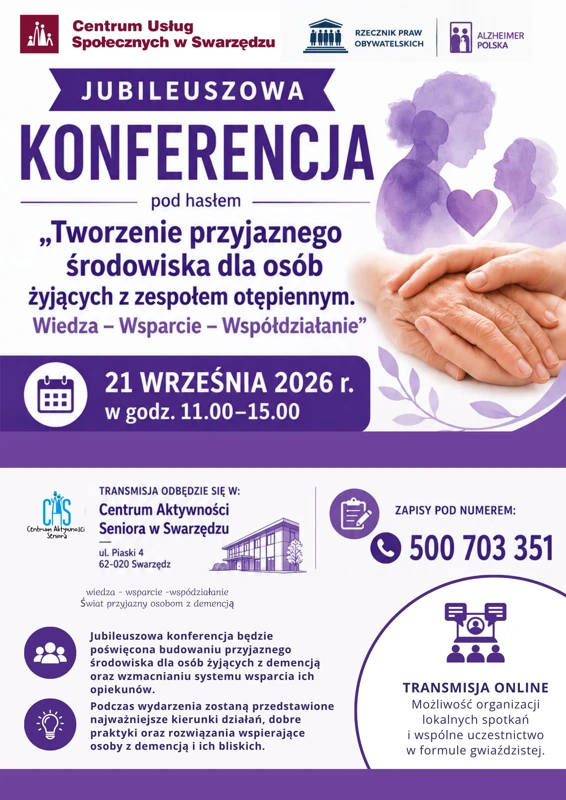 Osoby z zespołem otępiennym - CUS zaprasza na konferencję