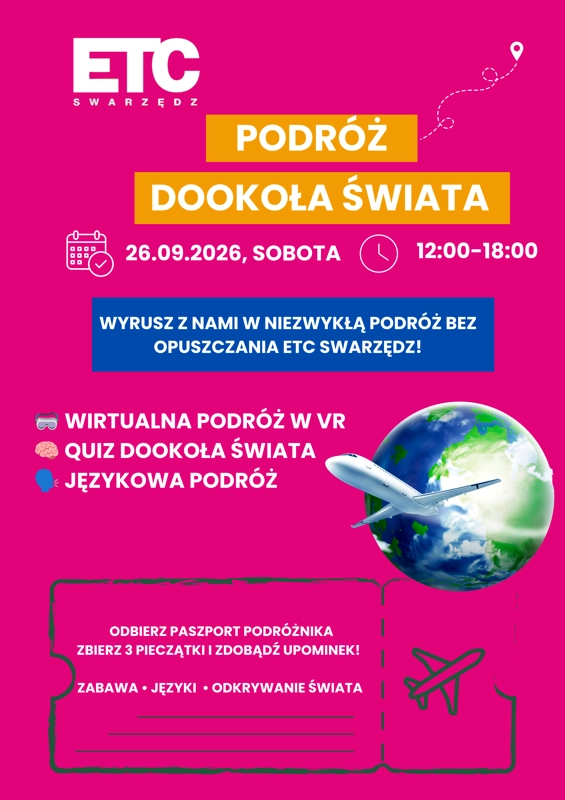 Podróż dookoła świata bez wyjeżdżania ze Swarzędza. ETC zaprasza dzieci na wyjątkową wyprawę
